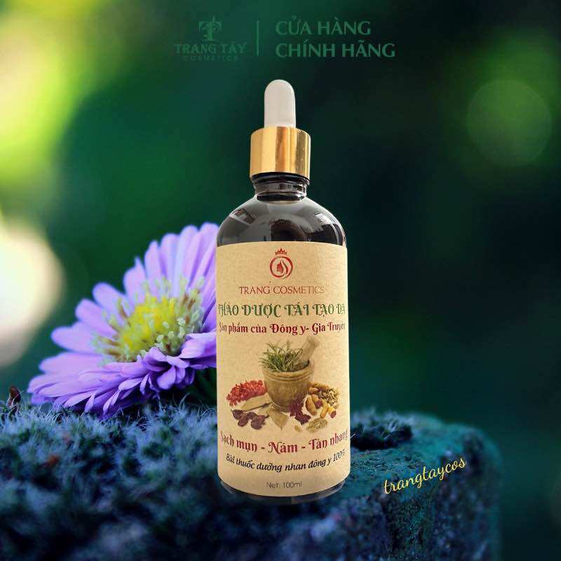 Thảo dược tái tạo da Nhân Sâm 100ml bong nám, mụn, thâm , tàn nhang sau tái sinh da trắng sáng mịn màng mờ sẹo rỗ chai 100ml