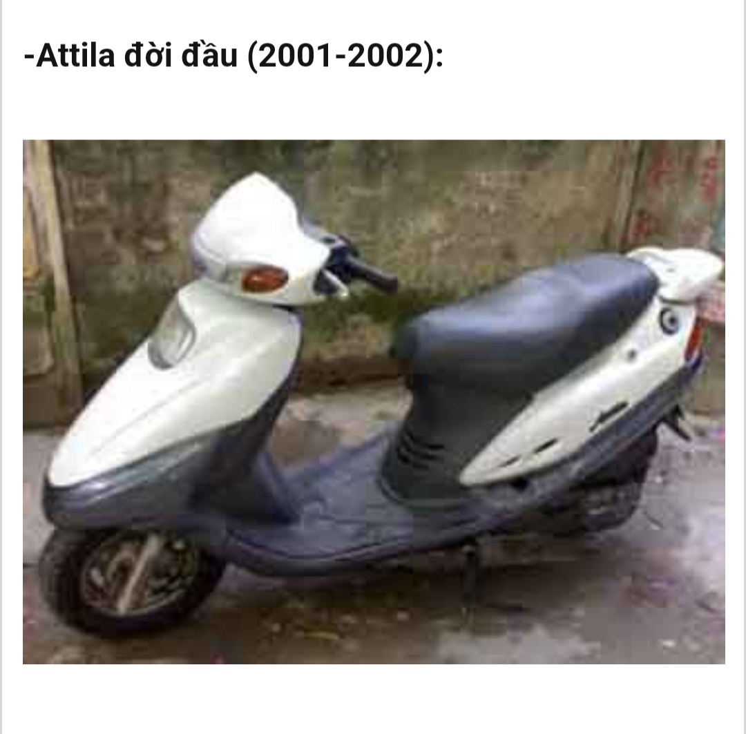 Áo yên xe Attila đời đầu