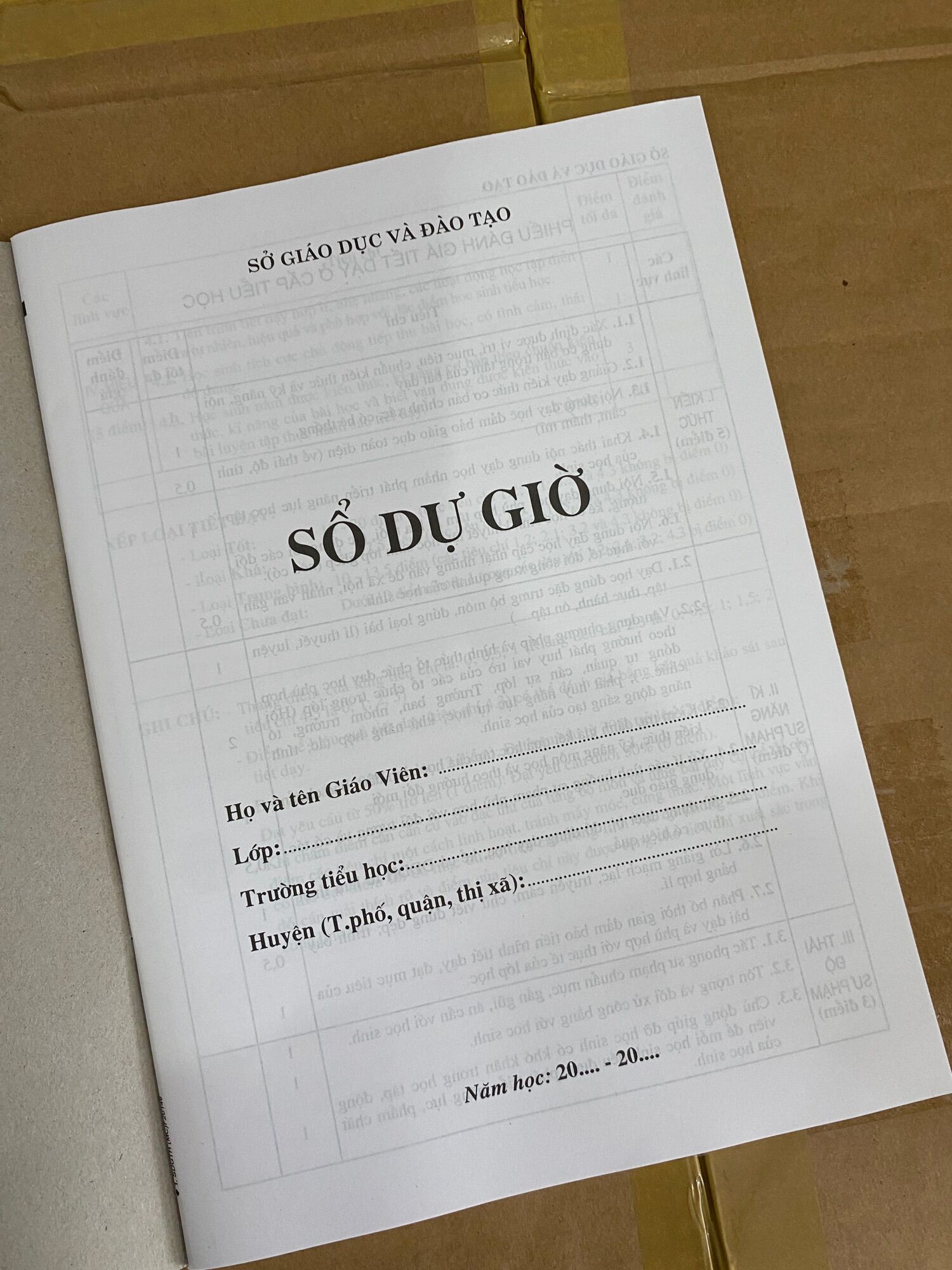 Sổ Dự Giờ Tiểu Học