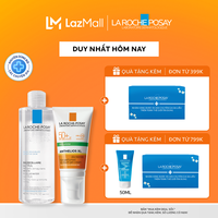 Bộ đôi làm sạch và chống nắng bảo vệ da khỏi tia UVB & UVA dài La Roche-Posay