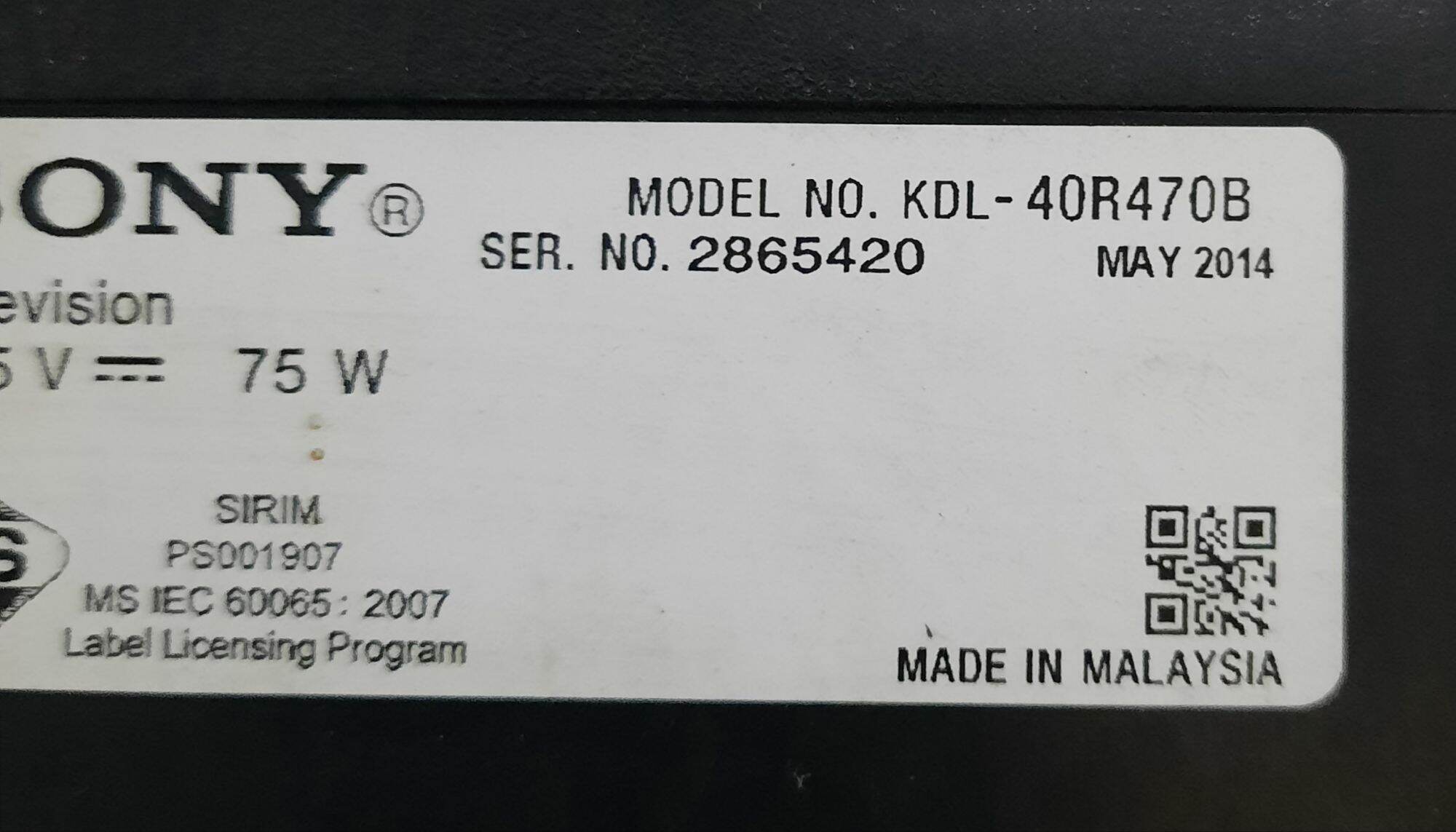 Bo mạch xử lý SONY KDL - 40R470B