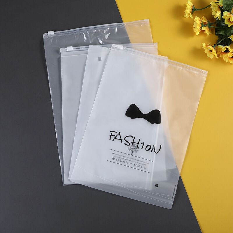 1 CÁI Túi Zip khoá kéo lụa mờ có hai mẫu (mỏng in chữ và dày không in)