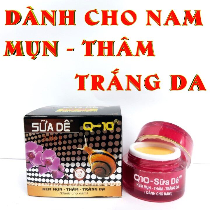 Kem ốc sên sữa dê q10 nam mụn- thâm -trắng da 12g