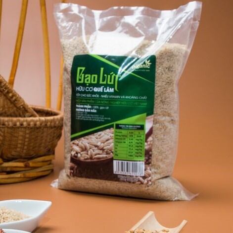 Gạo lứt hữu cơ Quế Lâm, túi 2kg