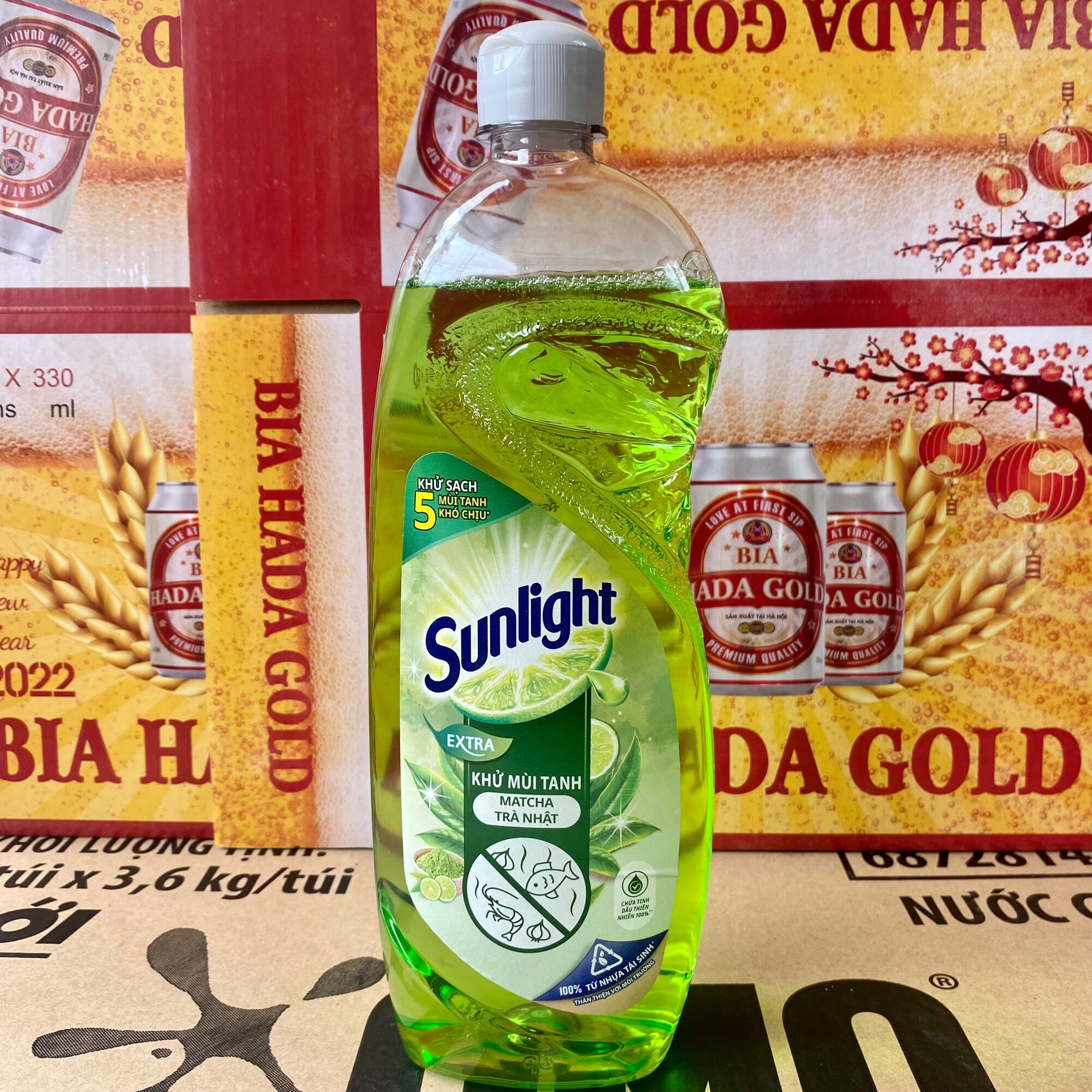 Nước Rửa Chén Bát Sunlight Trà Xanh Nhật Bản Chai 750g