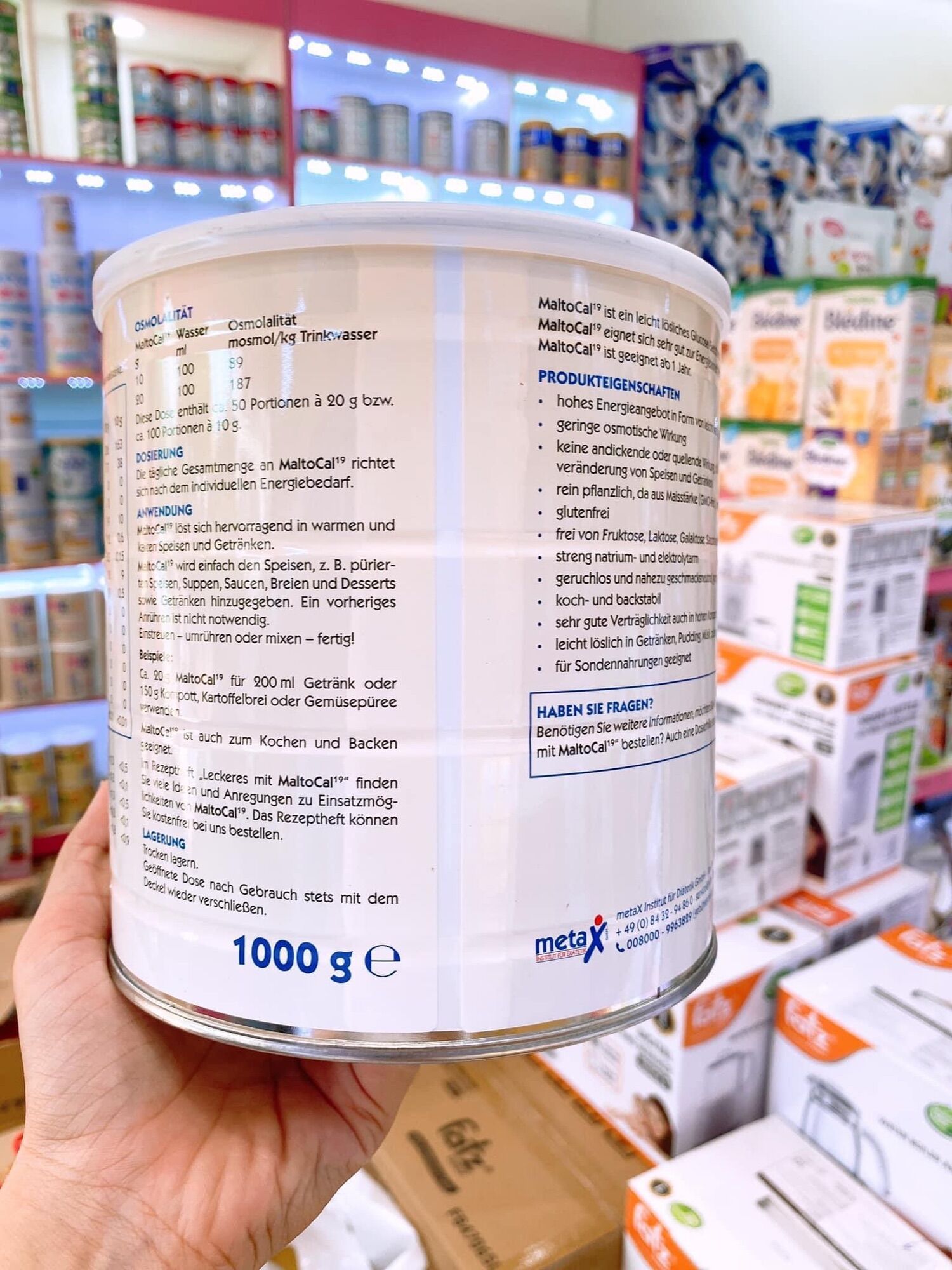 Bột tăng cân maltocal 19 đức hộp 1kg