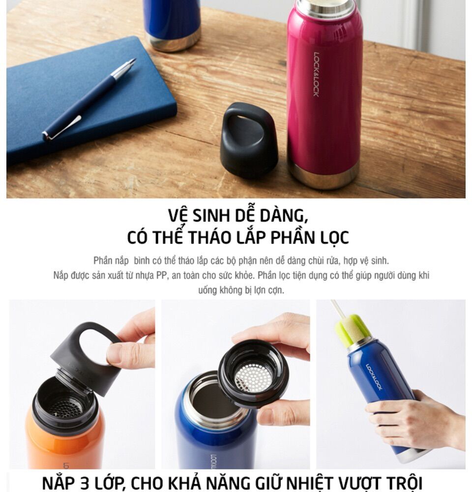 Bình Giữ Nhiệt Lock&Lock Loop Tumbler (620ml) LHC4154