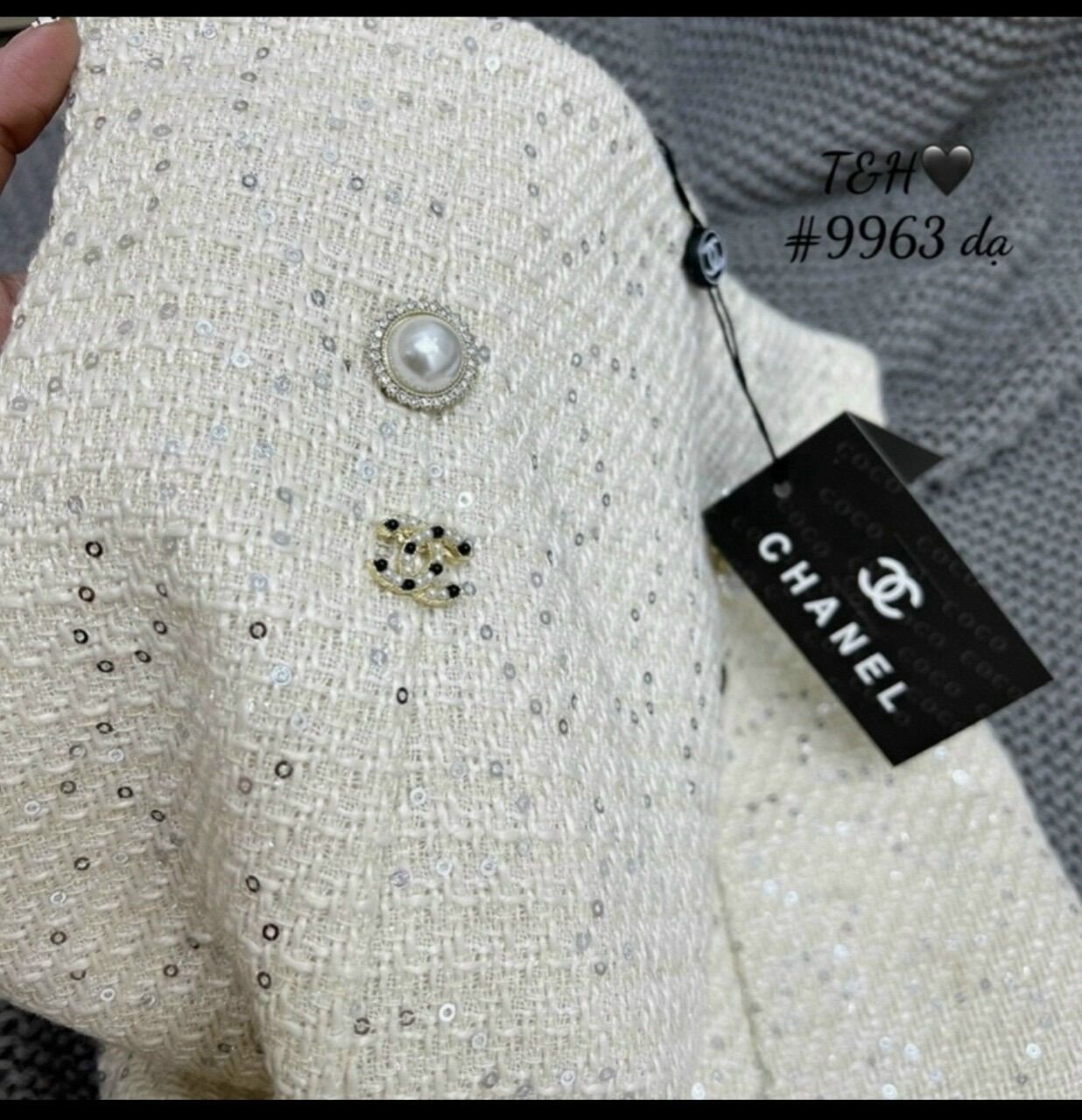 Chân váy Dạ Tweed Kim Sa kèm tag siêu hack dáng