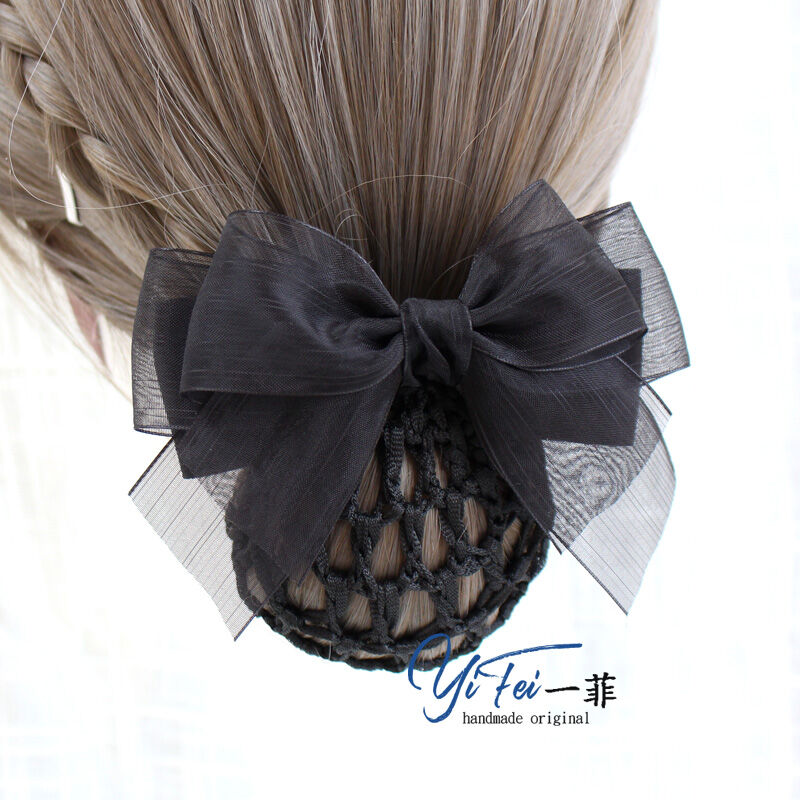 Hoa Cài Tóc Túi Lưới Cho Nữ Lưới Tóc Công Sở Phụ Kiện Tóc Bàn Làm Việc Y Tá Ngân Hàng Phụ Kiện Tóc Nhân Viên Tiếp Viên Hàng Không Phụ Kiện Tóc Cảm Giác Cao Cấp