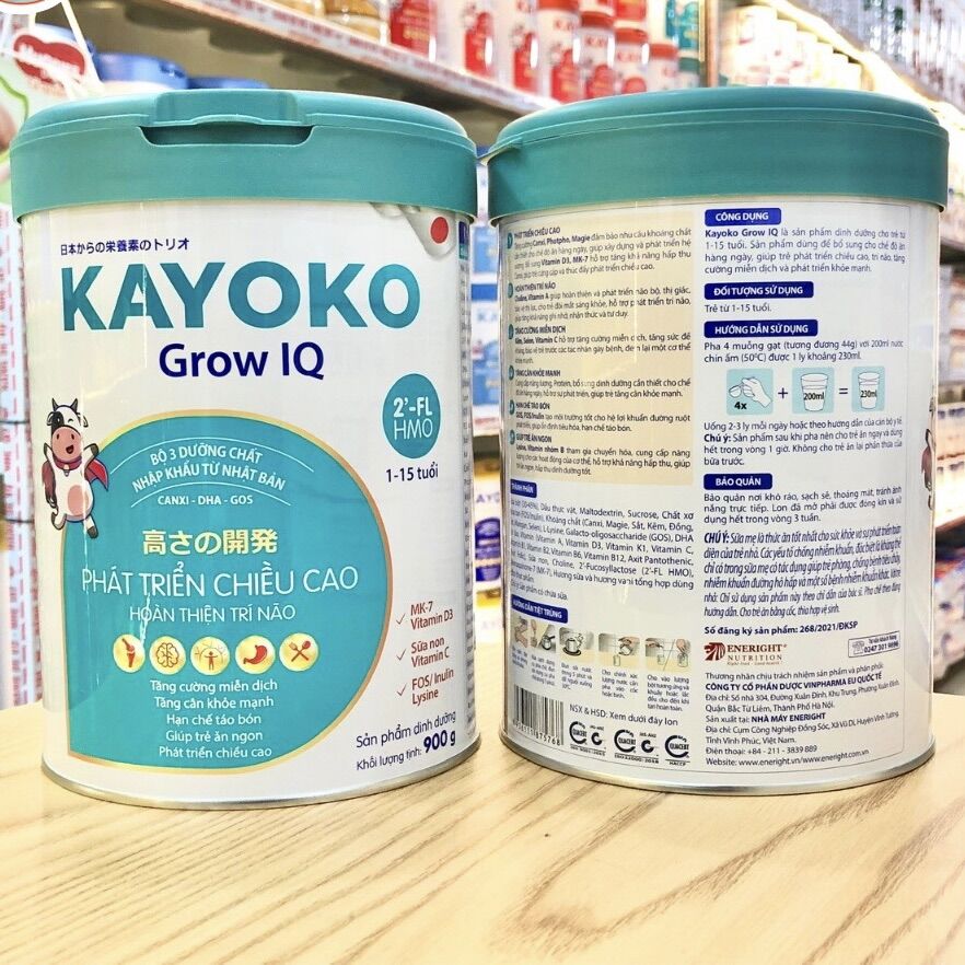 Sữa Nhật Kayoko Grow IQ 900g