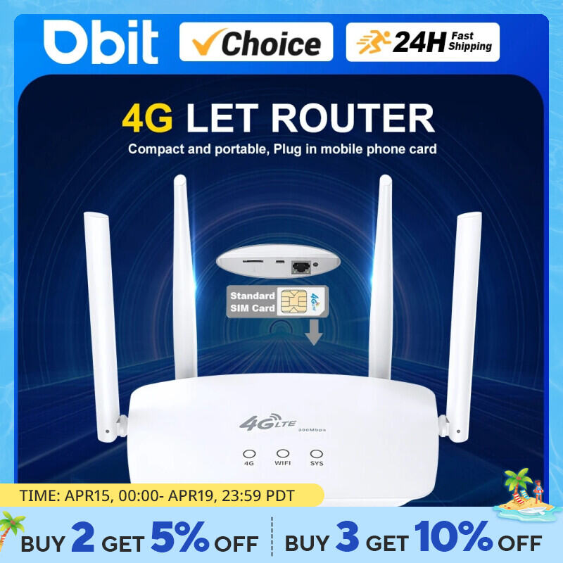 Dbit Wifi Router Sim thẻ 4G modem LTE Router 4 Gain anten hỗ trợ 32 thiết bị kết nối Áp dụng đối với châu âu Hàn Quốc