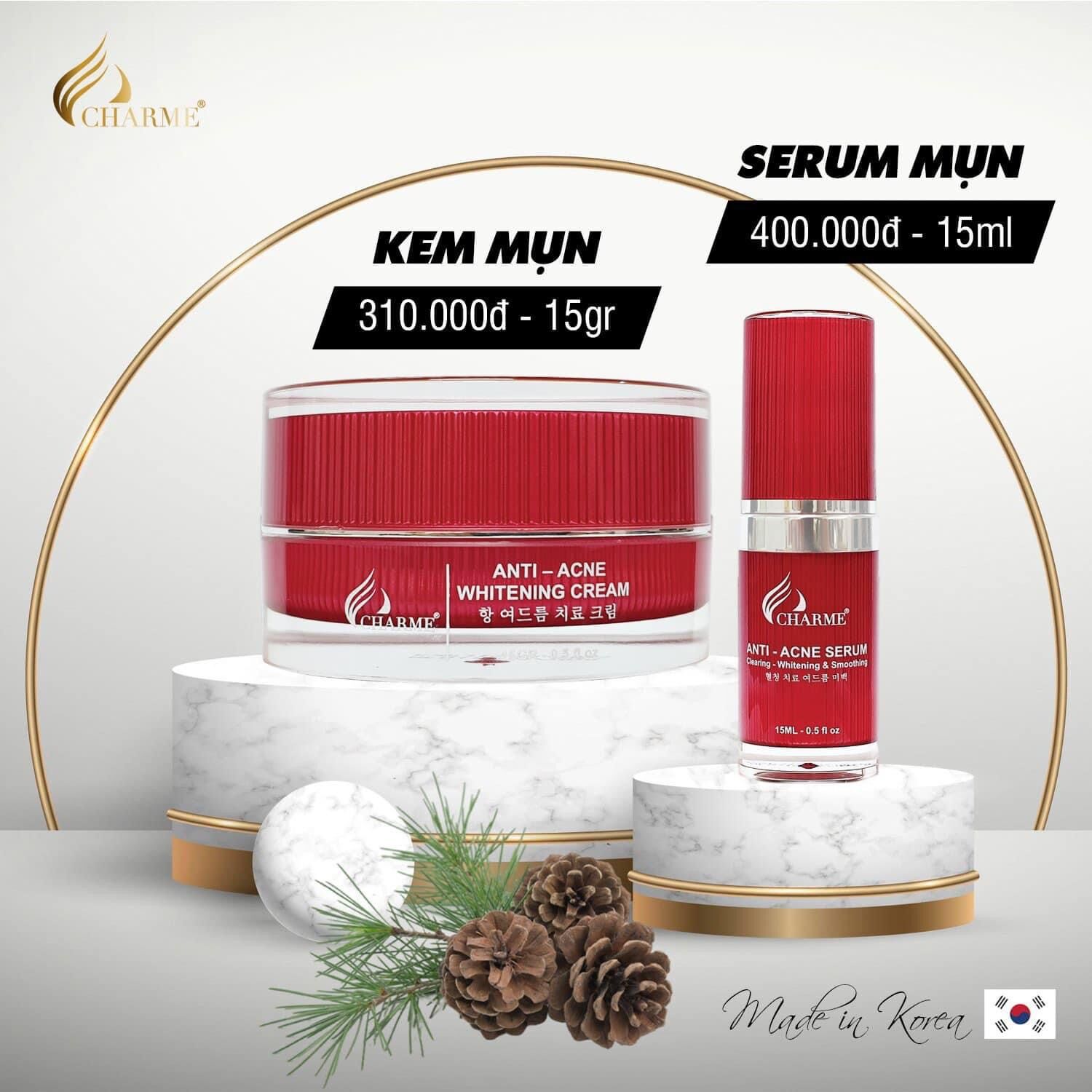 Kem face thông đỏ charm hoặc serum thông đỏ ( 1 sp - xem kĩ phân loại )