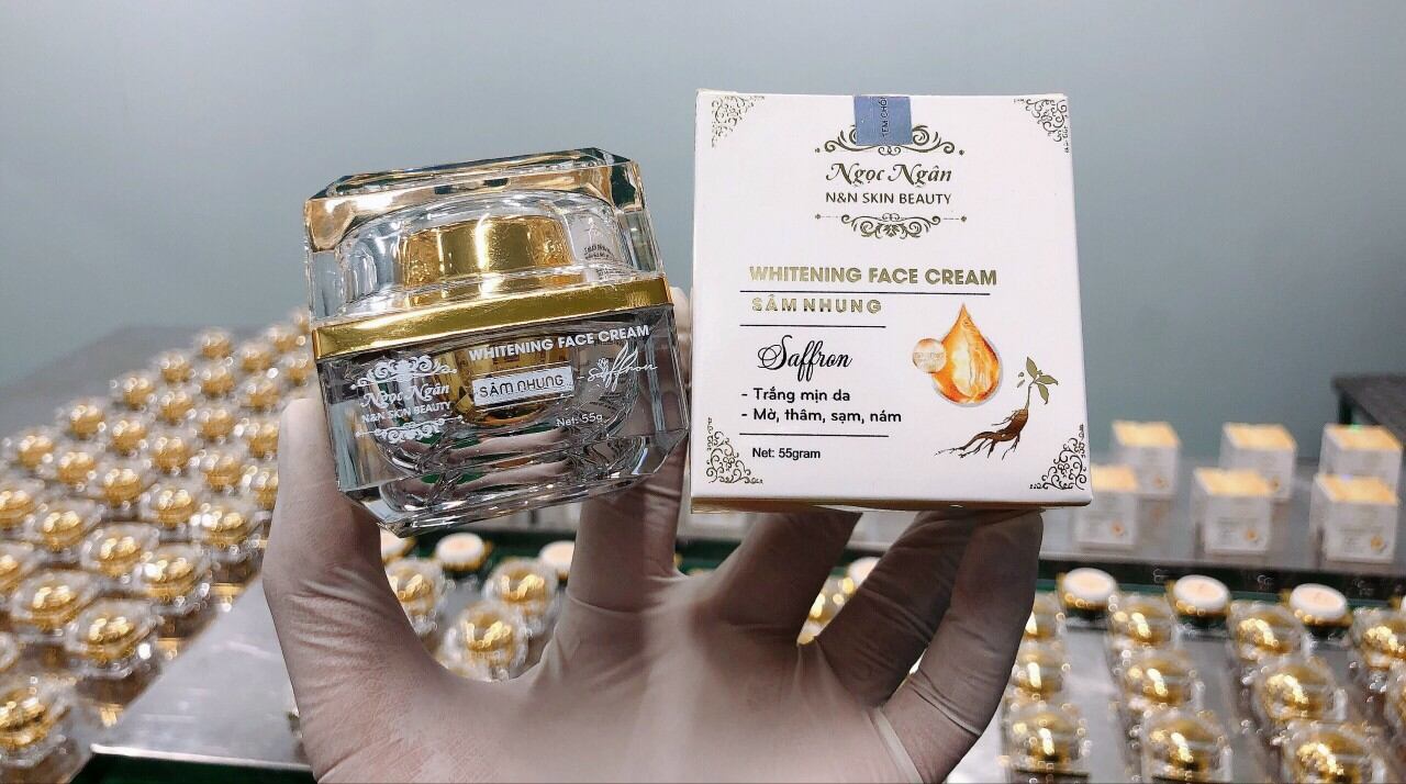 (Hủ to full size 60gr )FACE SÂM NHUNG SAFFRON CAO CẤP (trắng nhanh_mờ thâm nám_ngăn dầu)