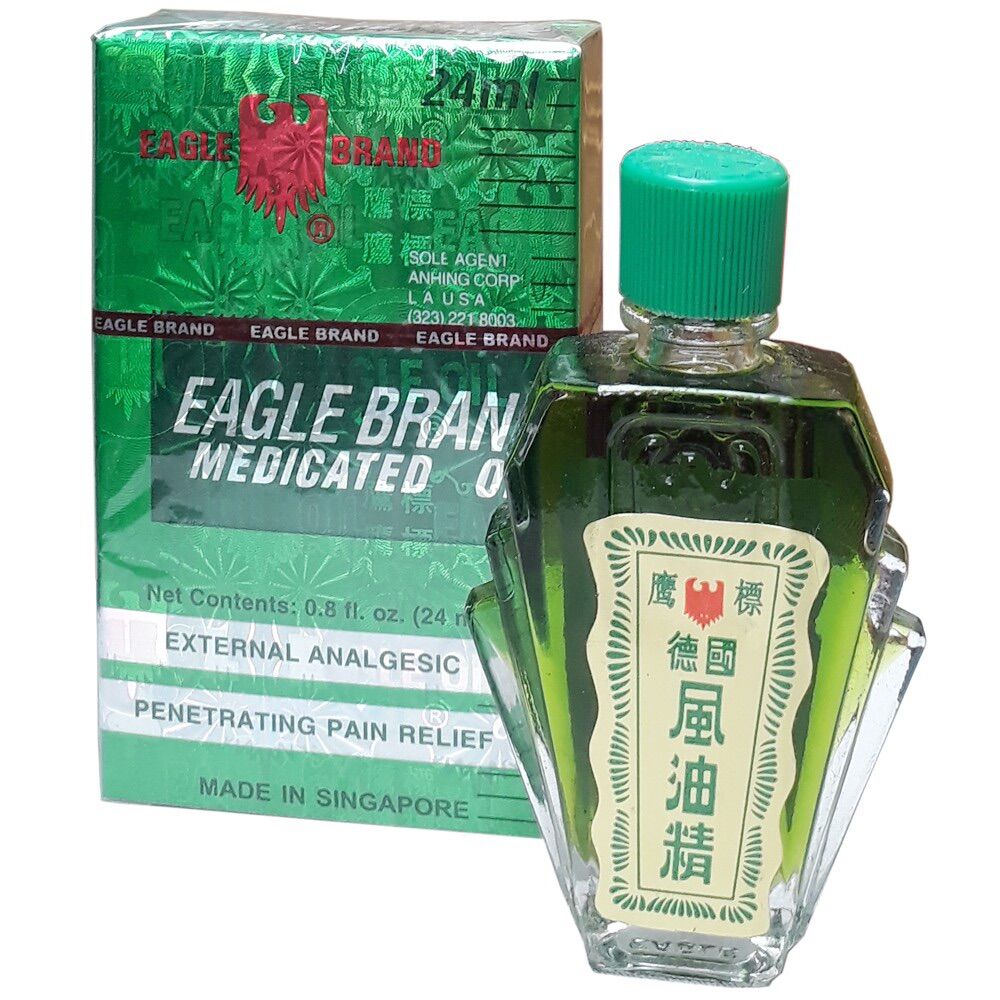 [HCM]Dầu Gió Nước Xanh 2 Nắp SingaPore 24ml