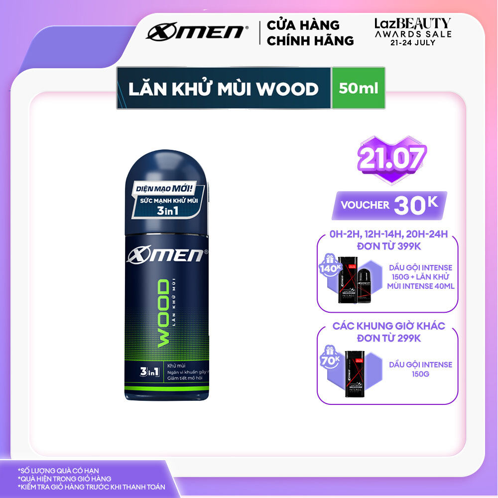 Lăn khử mùi X-men Wood 50ml