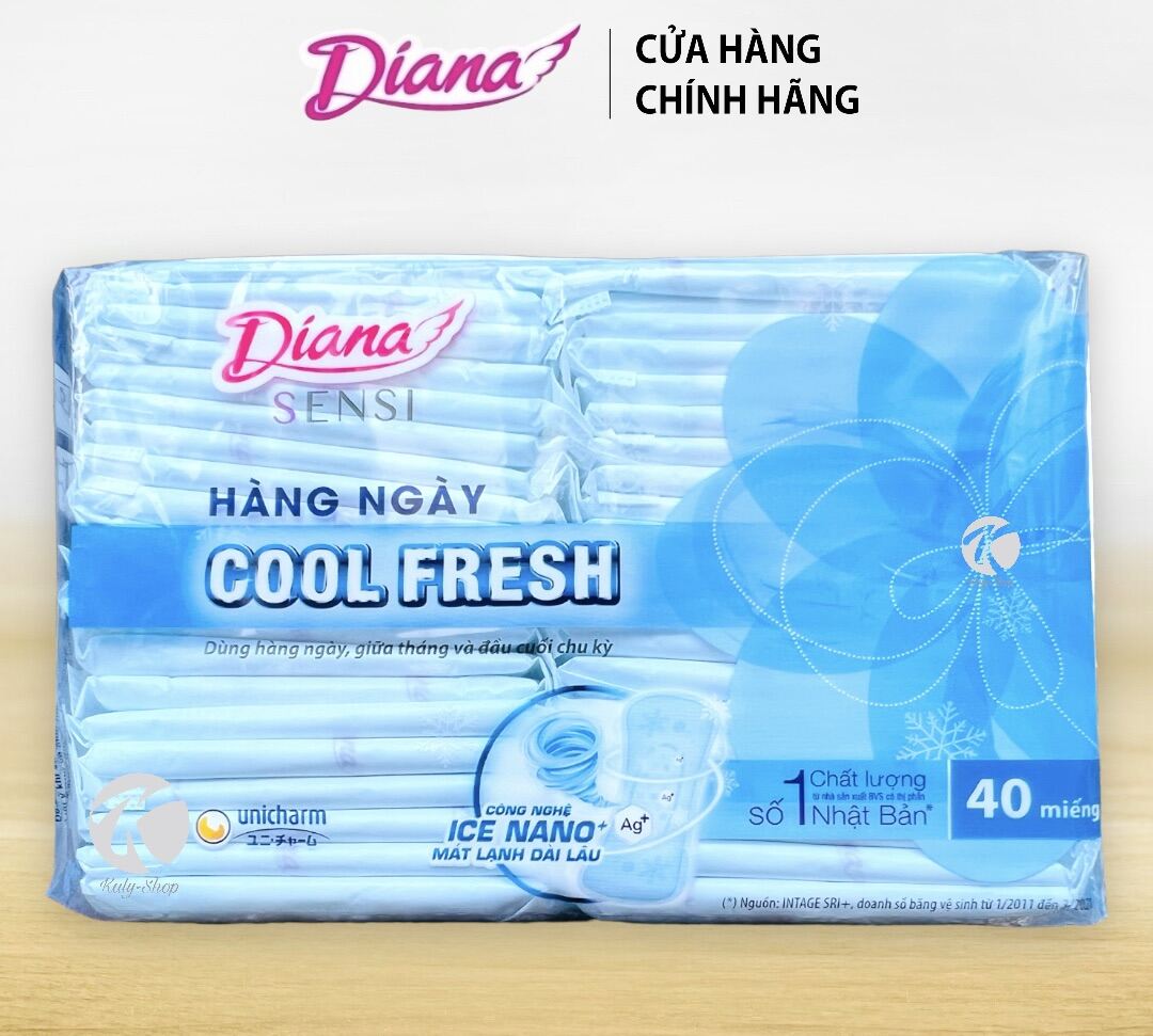 Băng Vệ Sinh Diana Hàng Ngày Sensi Cool Fresh  40 Miếng   Chính Hãng