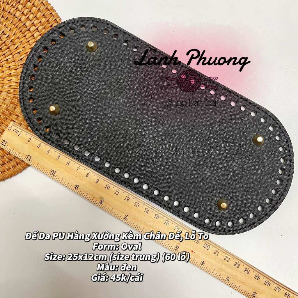 Đế Túi Da Pu 25x12cm size trung