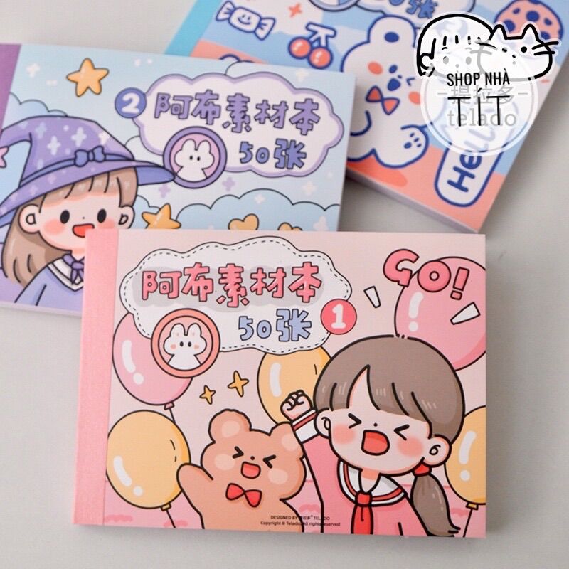 🌸Set 50 tờ sticker nhãn dán trang trí dễ thương🌸