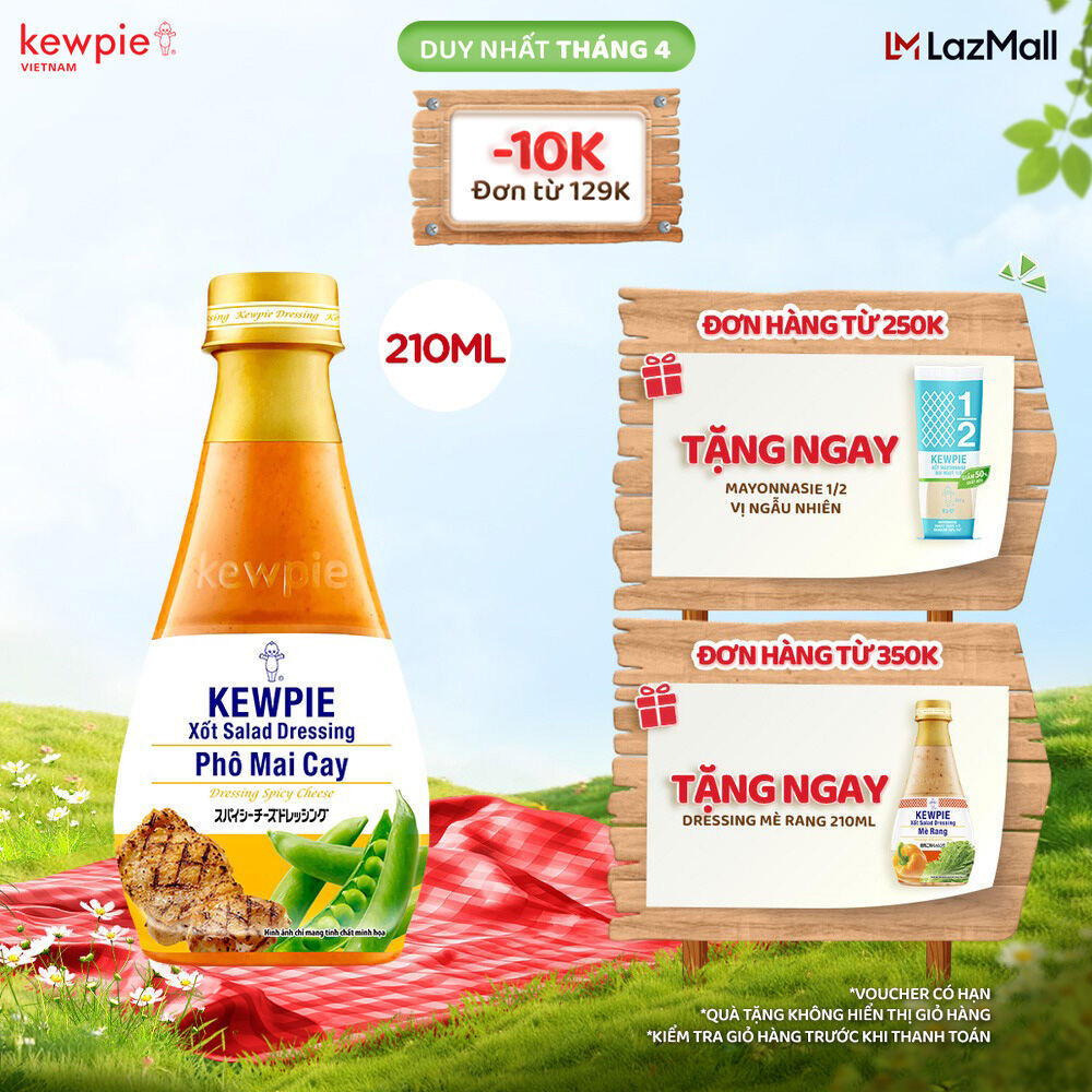 Xốt Salad Dressing Phô Mai Cay Kewpie 210ml