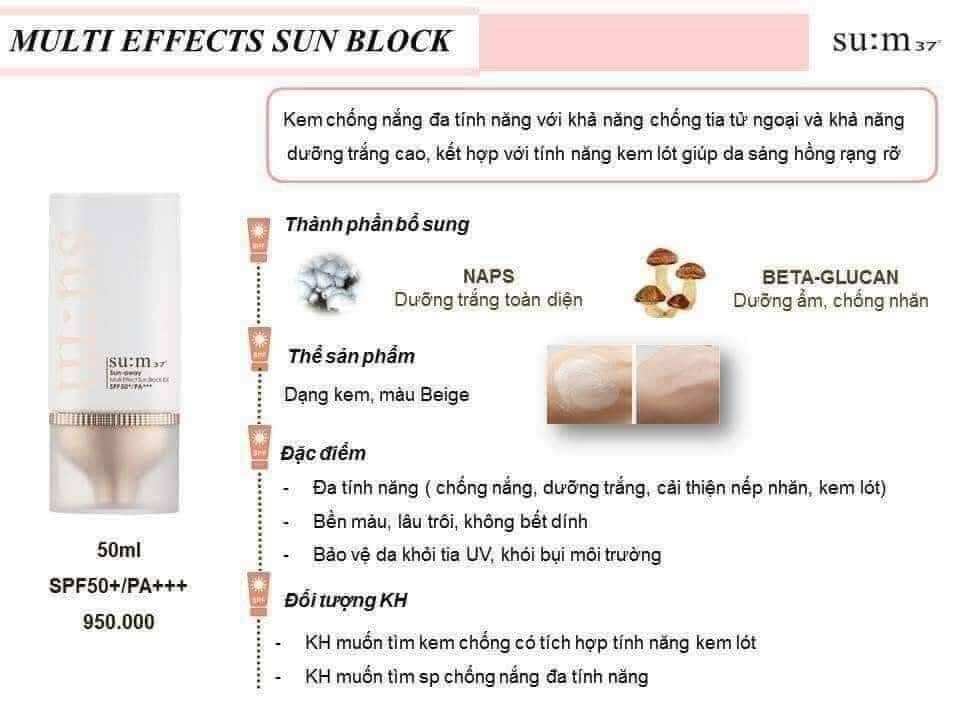 Sét kem chống nắng Su;m37 Multi
