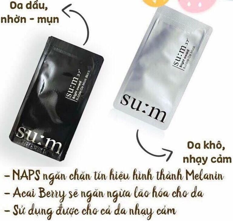 Mặt Nạ Thải Độc SU:M37 Bright Award Bubble De Mask