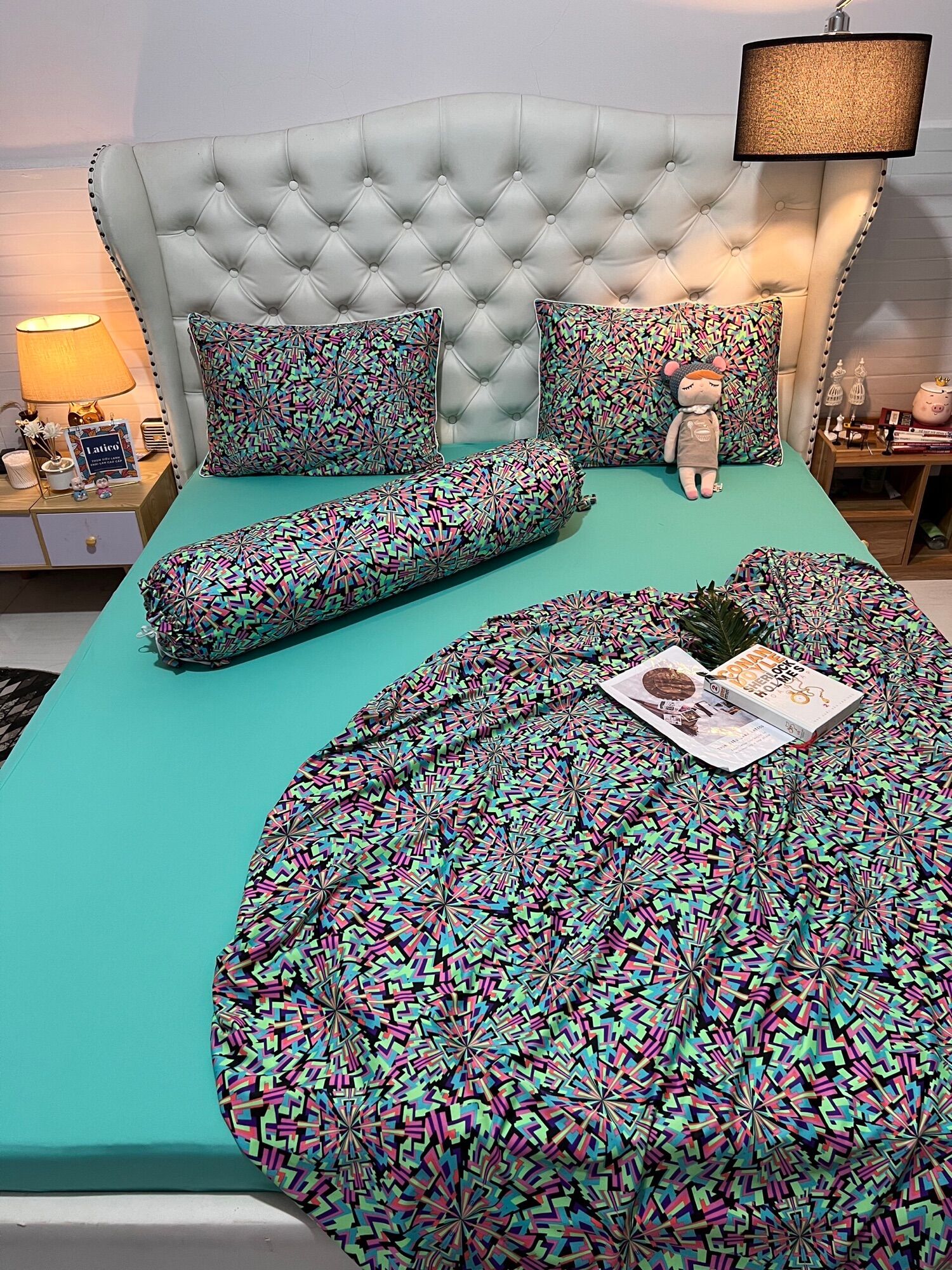 Set chăn drap áo gối thun siêu lạnh giá siêu tốt