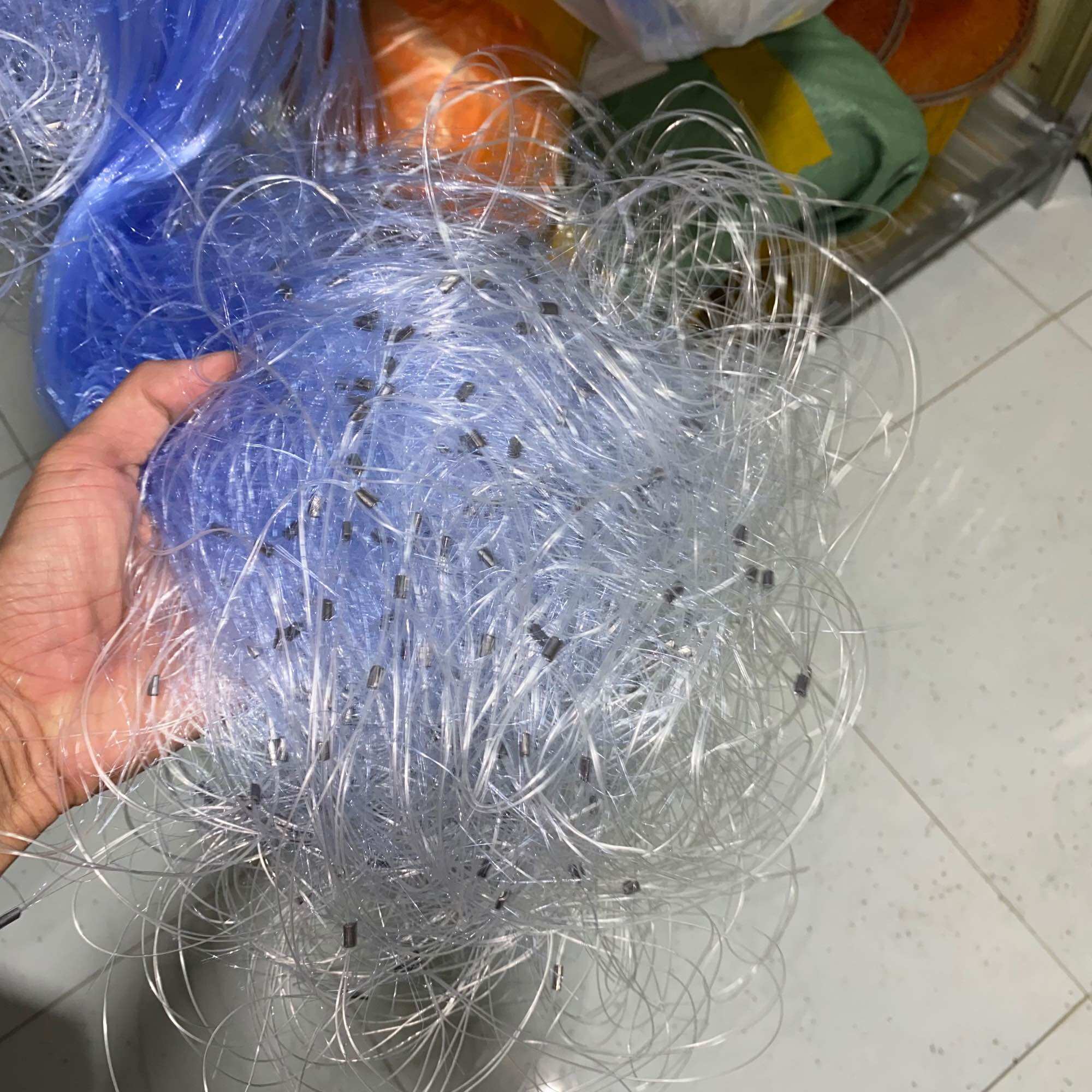 Tay 90m  Lưới béng cá 1 màn từ 2,5p đến 8p ( Then 1,2cm đến then 5cm)
