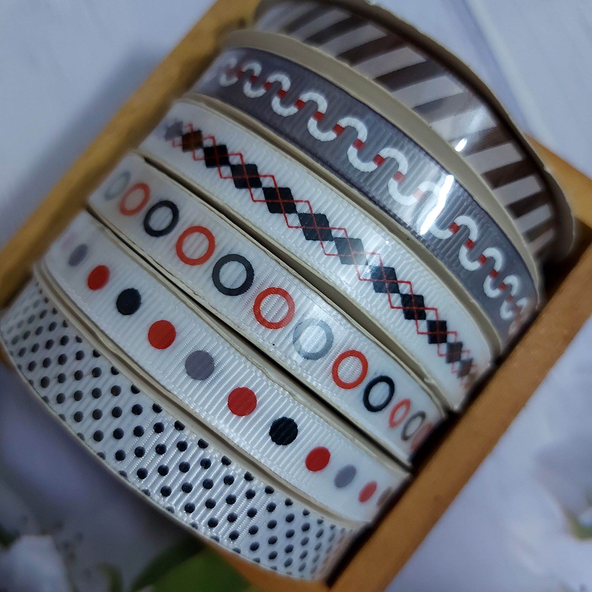 Ruy băng gân , phụ kiện thủ công , bản rộng 1cm.