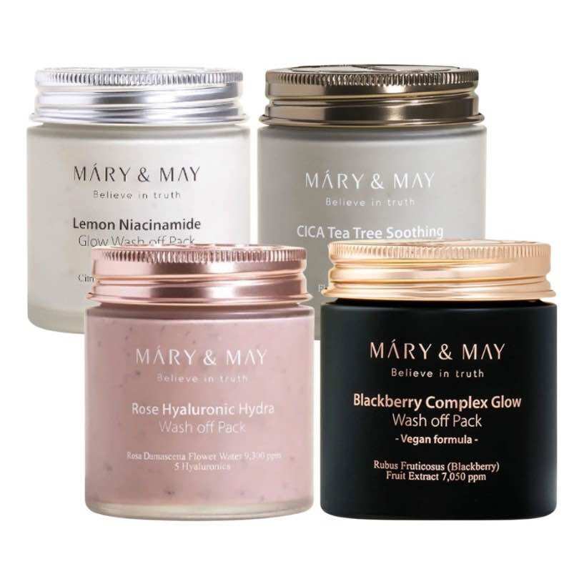 Mặt nạ đất sét Mary&May Teatree/Lemon/Rose/Blueberry/Calendular 125g