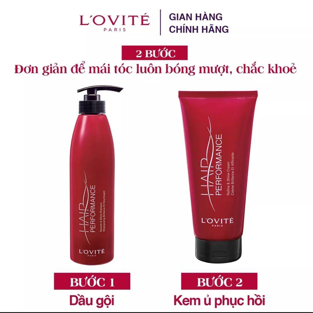 BỘ GỘI + Ủ TÓC LOVITE PHỤC HỒI VÀ DƯỠNG BÓNG TÓC