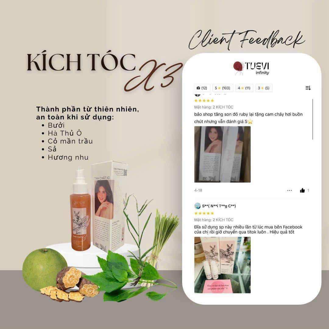 TINH CHẤT X3 TUỆ VI - KÍCH MỌC TÓC