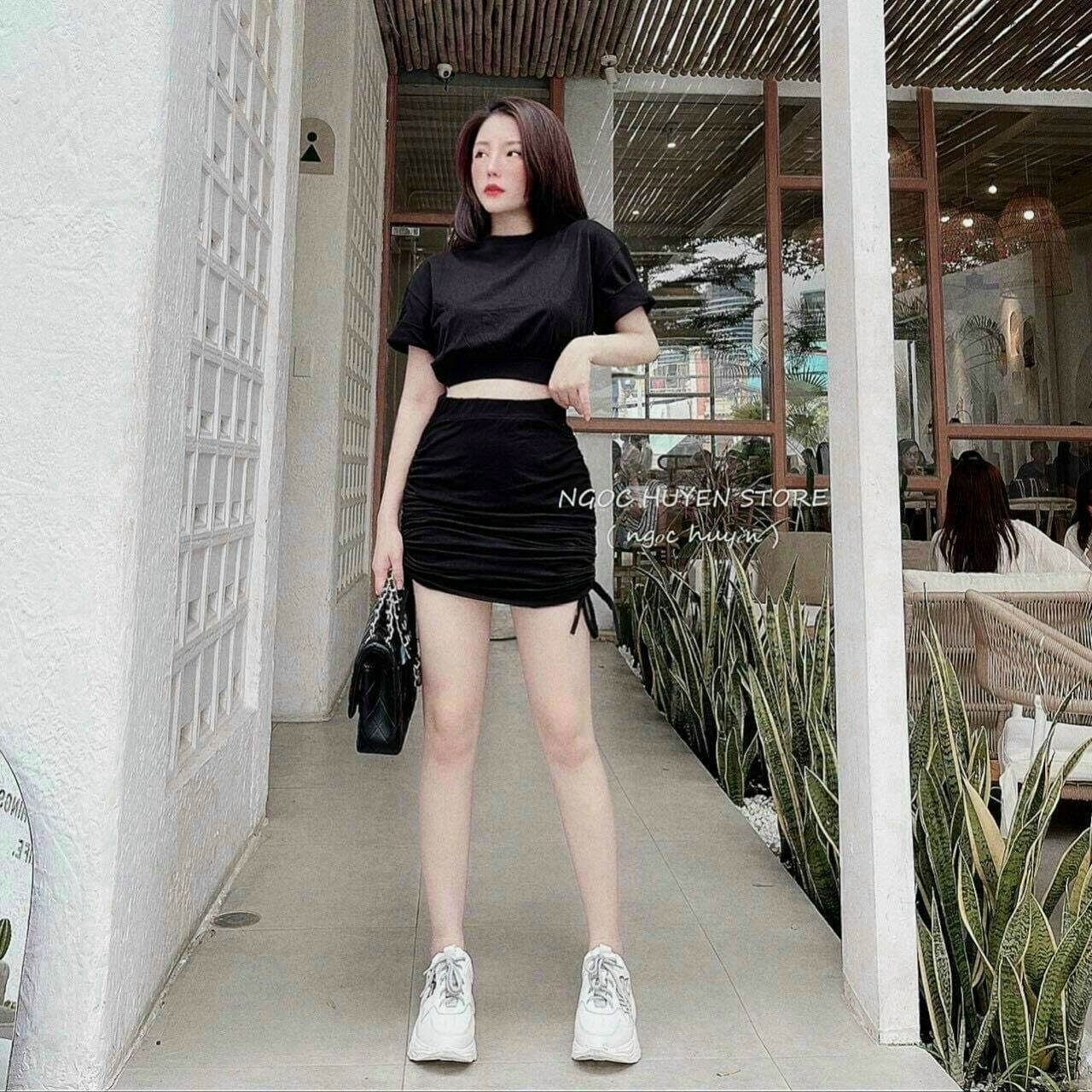 Chân váy rút dây bên siêu hot