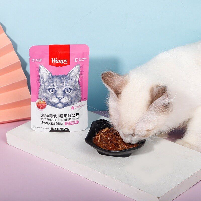Pate Wanpy đủ vị cho mèo mọi lứa tuổi gói 80g