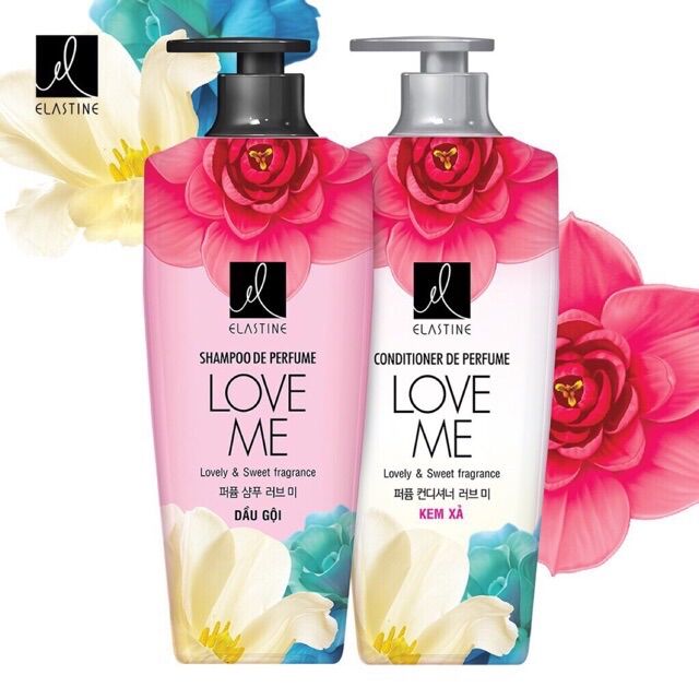 Bộ dầu gội elastine love me 600g , dầu xả elastine love me 600g