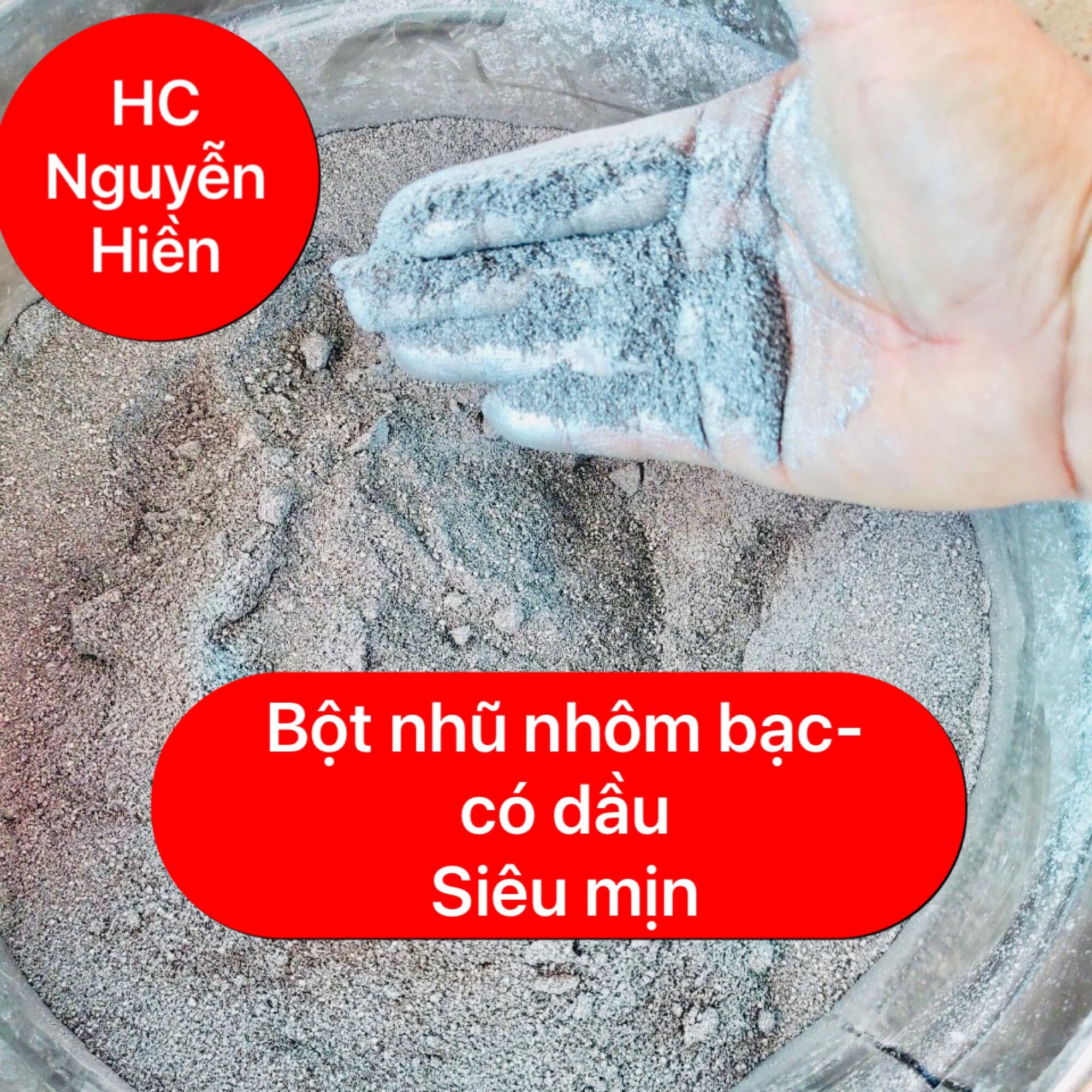 500g bột nhũ nhôm bạc, bột nhũ bạc, siêu mịn, pha sơn bạc