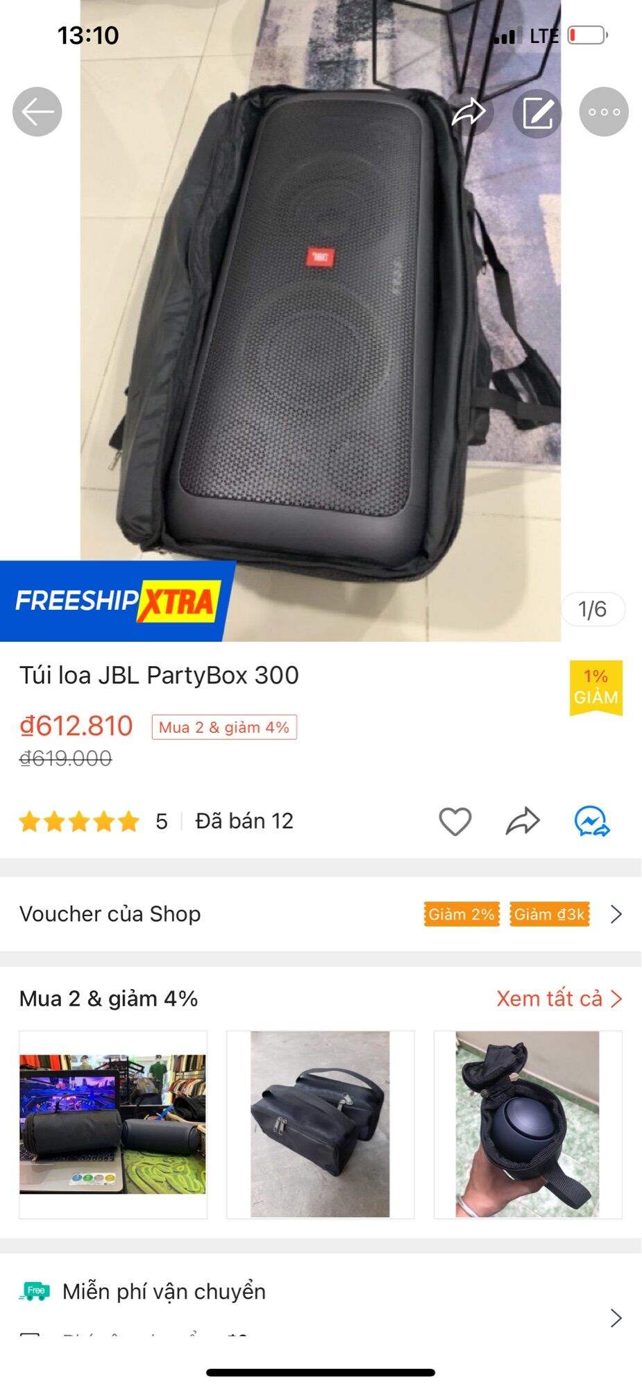 Túi đựng loa Jbl Partybox 300