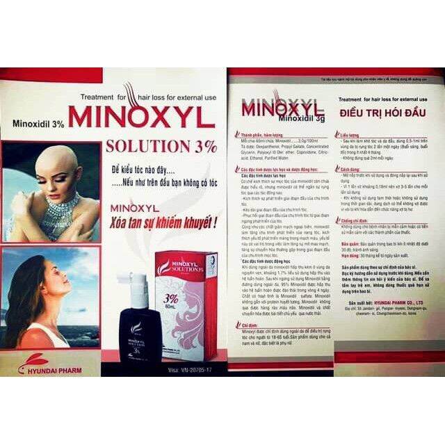 Xịt ngừa rụng tóc, kích thích mọc tóc Minoxyl Solution 3% (60ml)