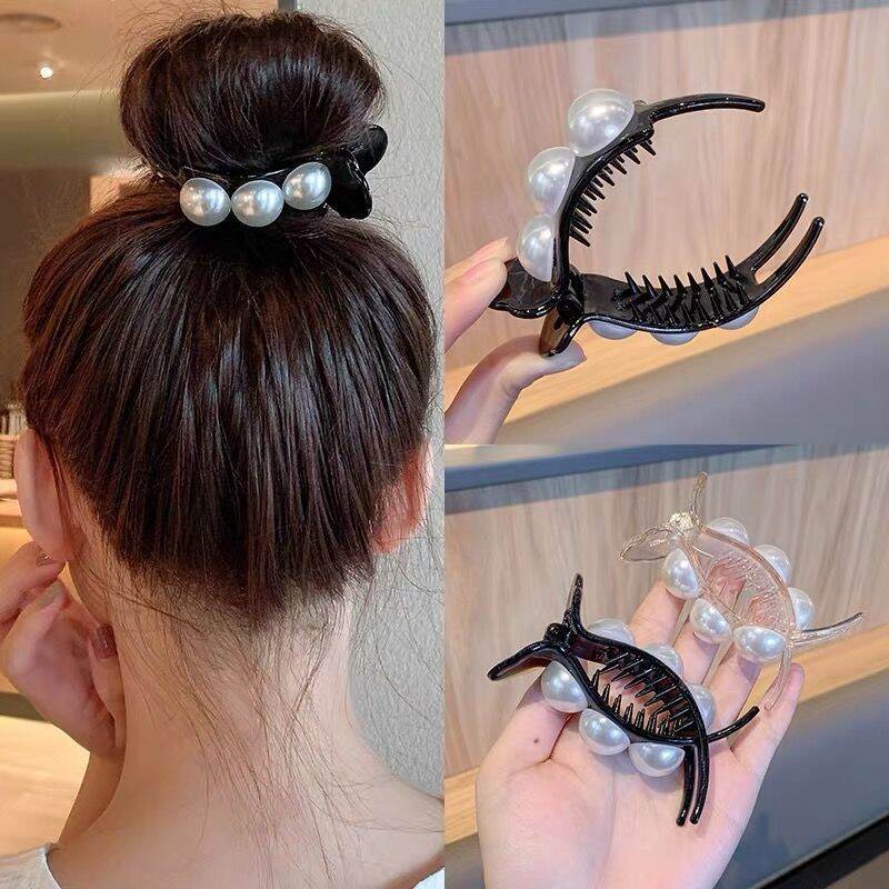 Kẹp tóc càng cua dài size lớn, kẹp tóc dài đính hạt châu