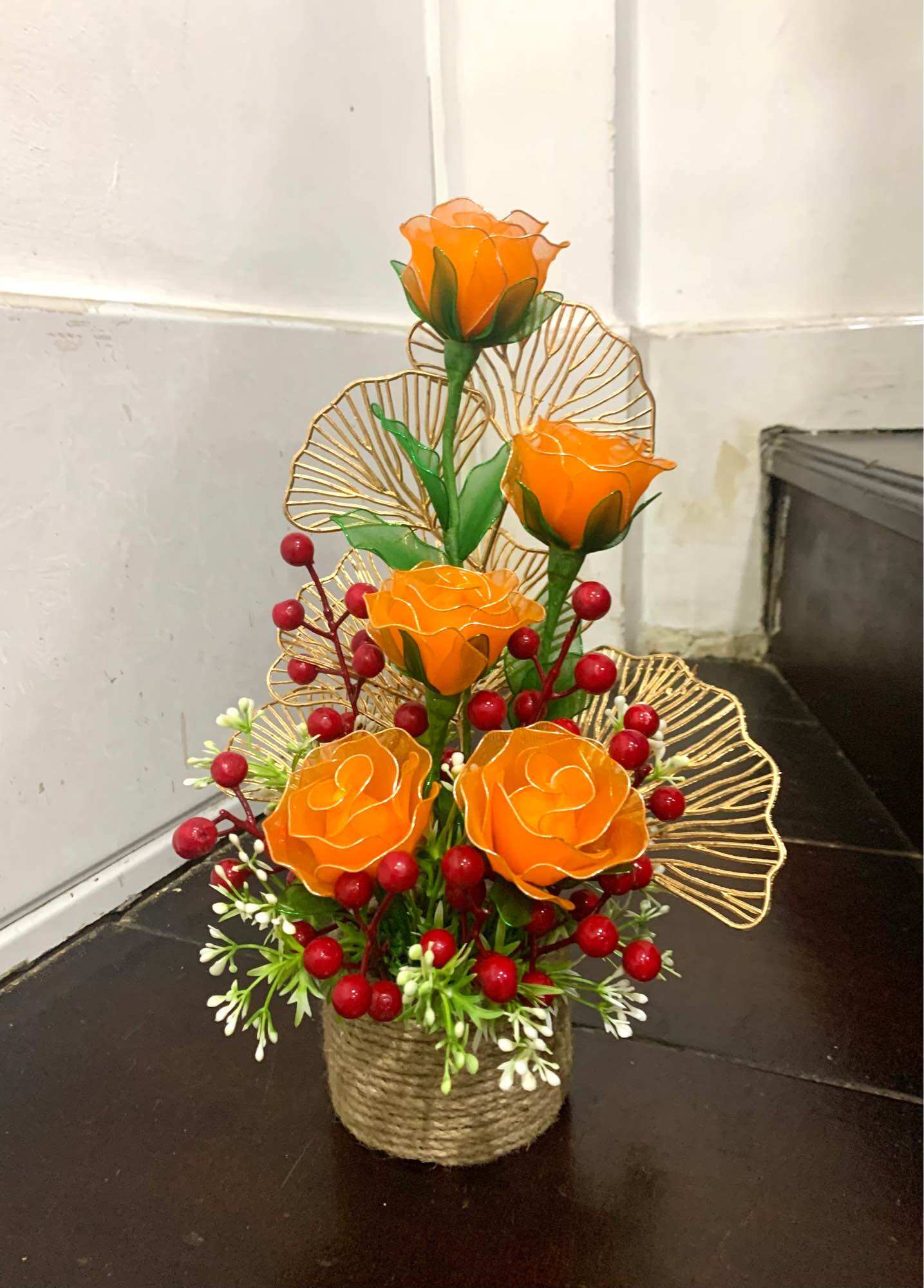 Chậu hoa voan để bàn 35cm