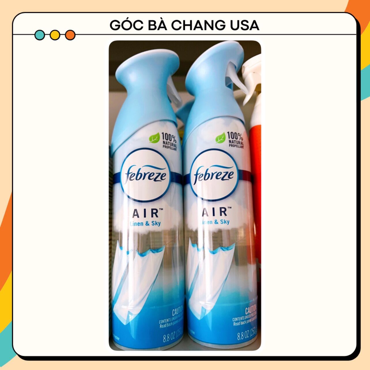 Xịt phòng khử mùi Febreze Air Line & Sky Spray 250g