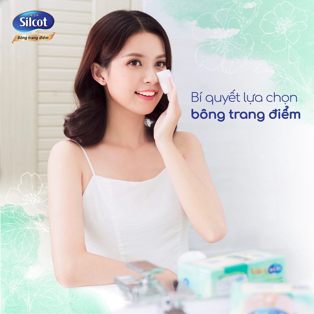 Hộp bông tẩy trang số 1 Nhật Bản Silcot 82 miếng/hộp