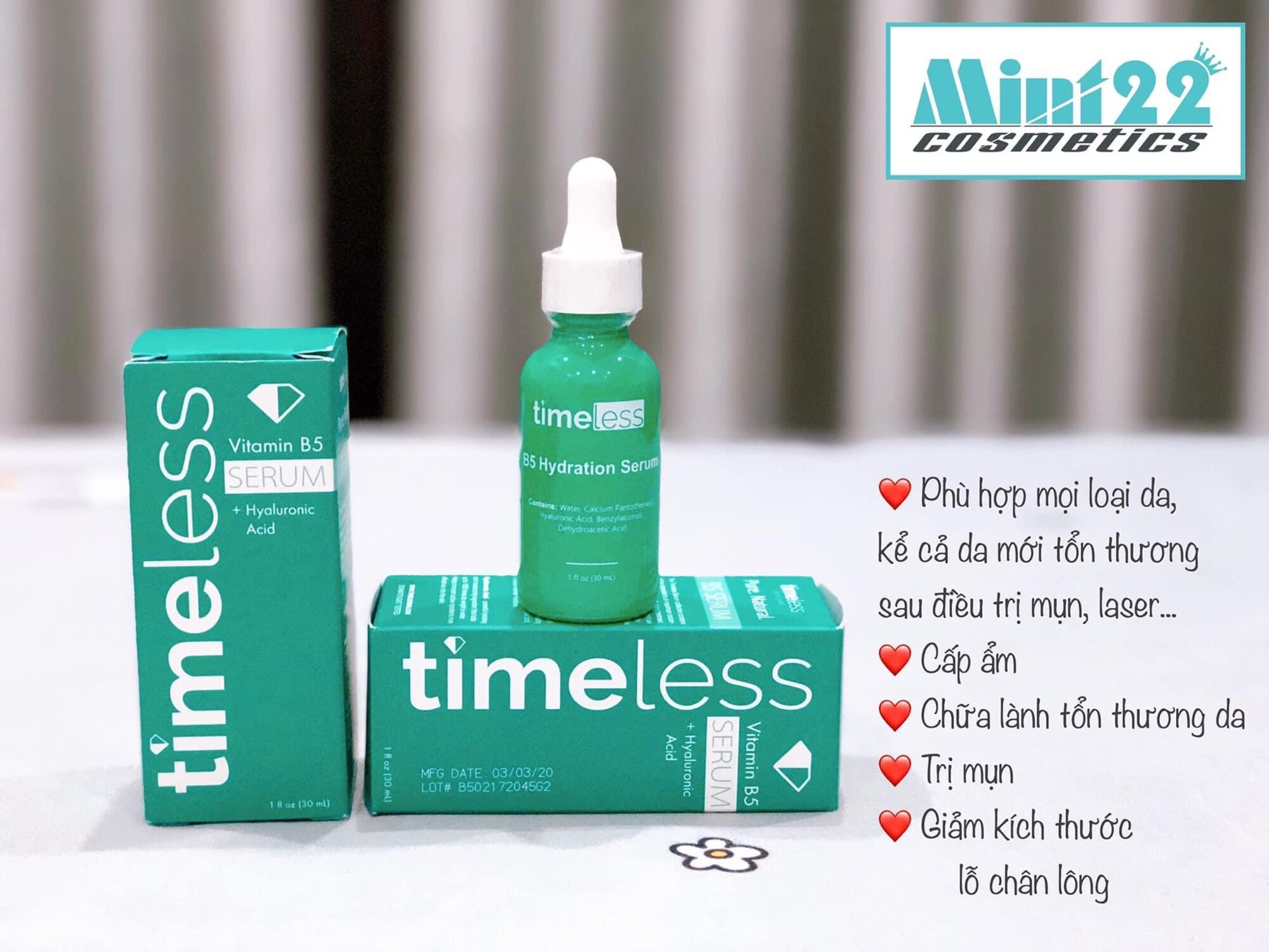 [Serum phục hồi da] Timeless Vitamin B5 Hyaluronic Acid 30ml