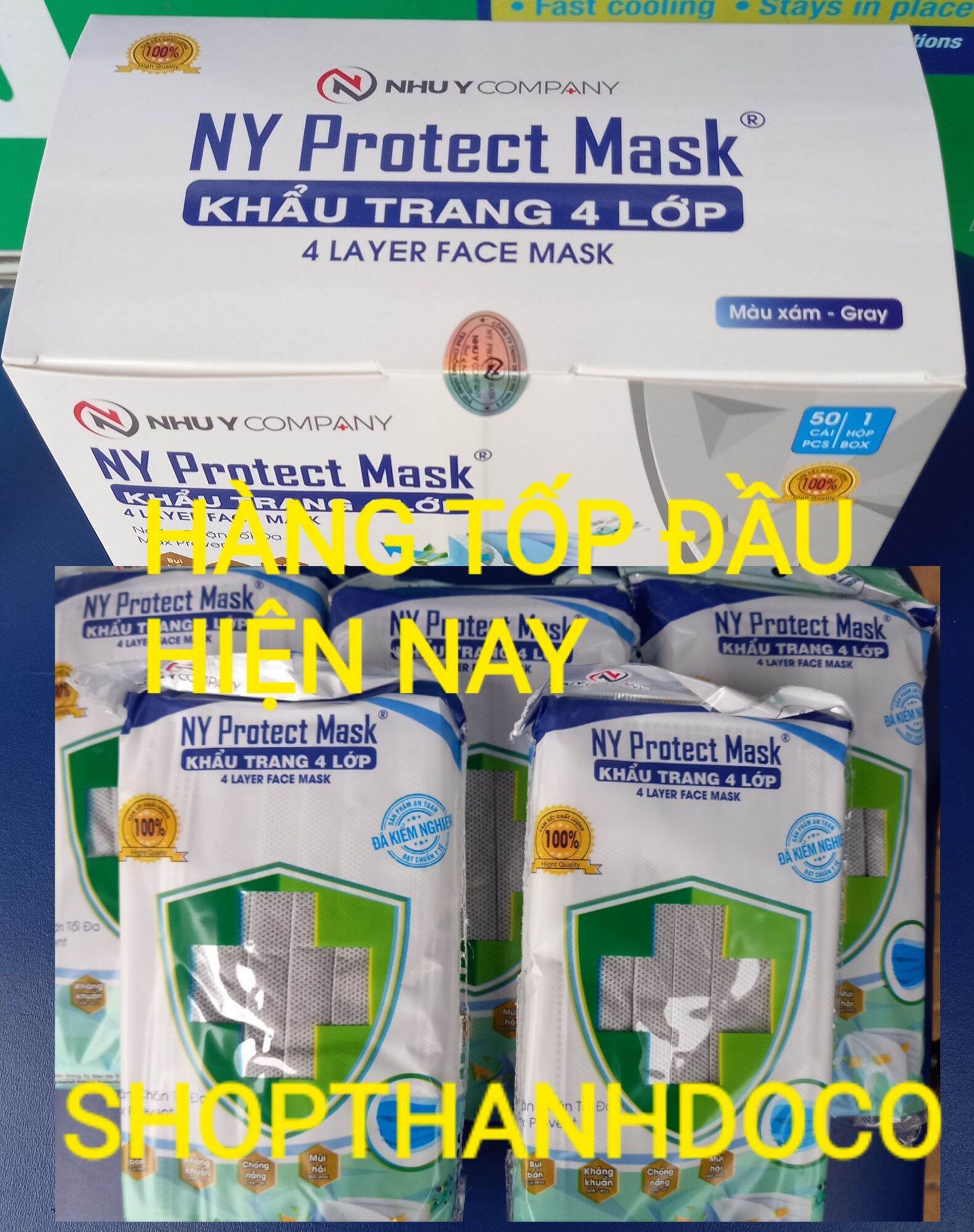 Khẩu trang y tế như ý màu xám