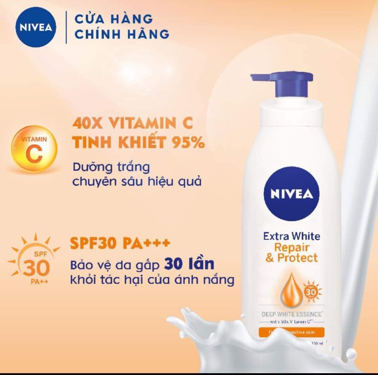 Bộ đôi sữa dưỡng thể trắng da ngày & đêm nivea