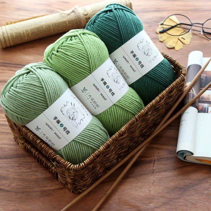 Len đan khăn mũ cuộn len acrylic đan móc Yaoh Wool 100gram