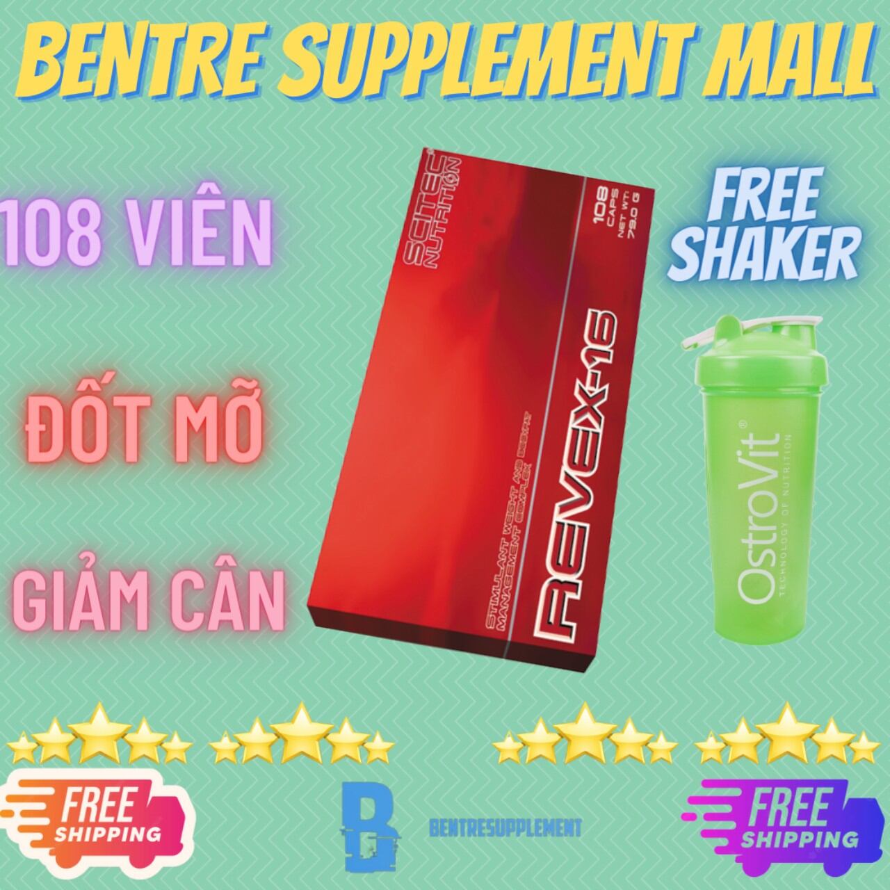 Scitec revex 16 - đốt mỡ giảm cân 108 viên