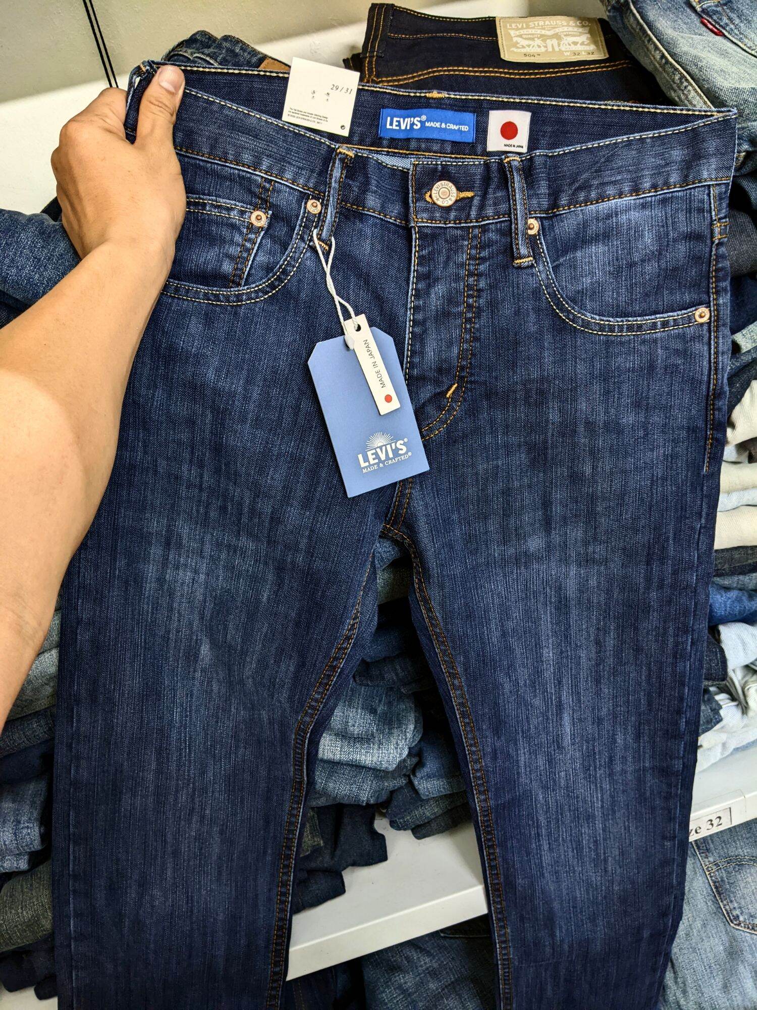 Quần jean nam levis dáng đứng màu xanh was nhẹ
