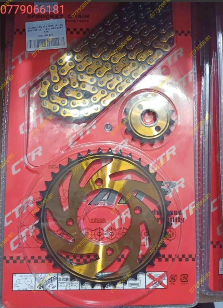 Nhông sên dĩa ctr gắn raider satria winner exciter wave sirius jupiter