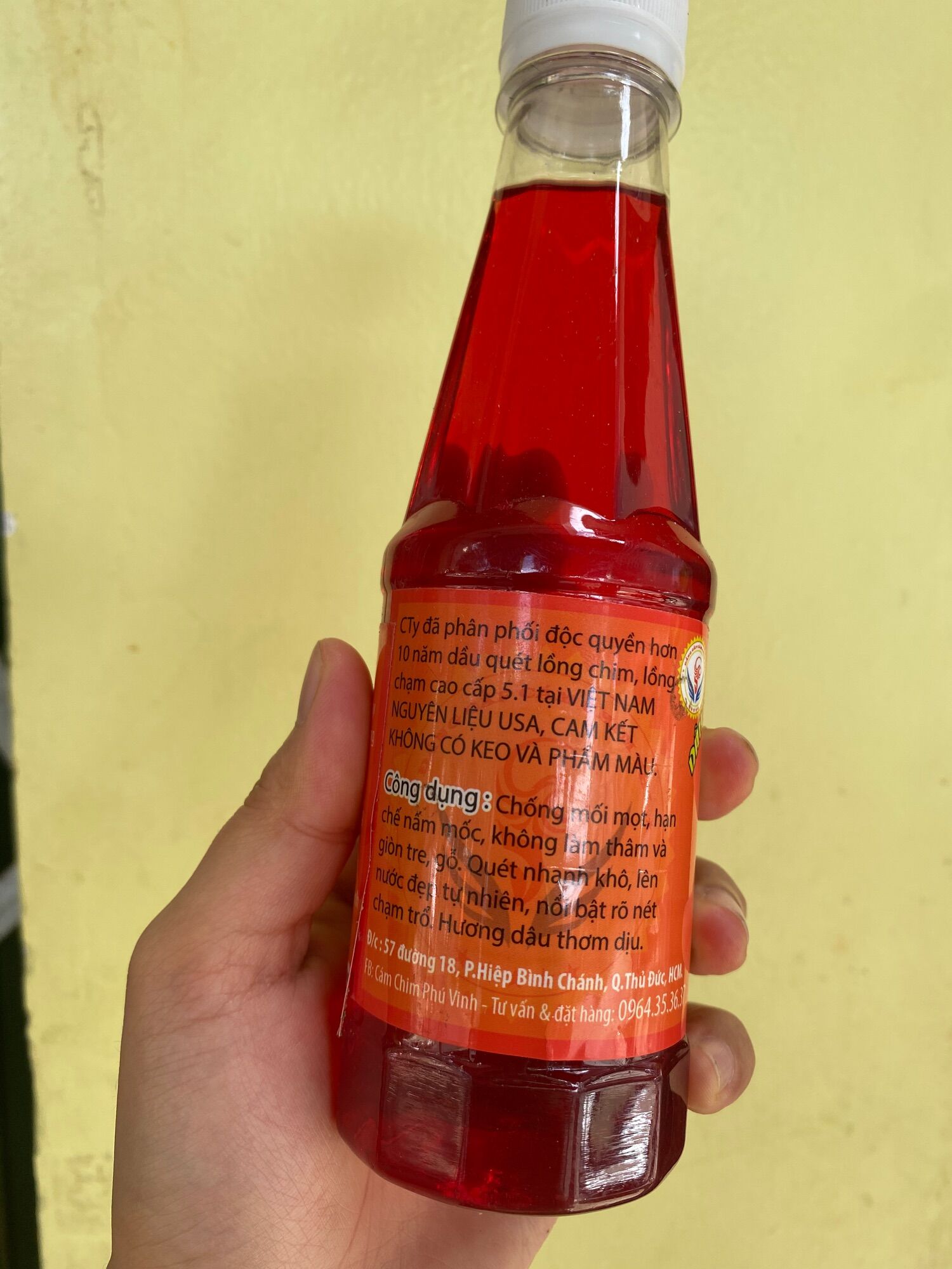 DẦU QUÉT LỒNG CHIM PHÚ VINH