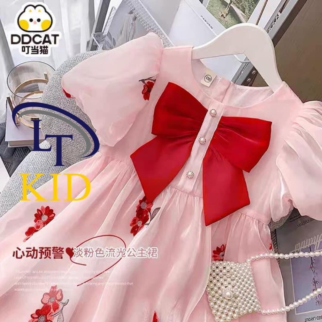 váy công chúa nơ đỏ cho bé 8kg đến 20kg